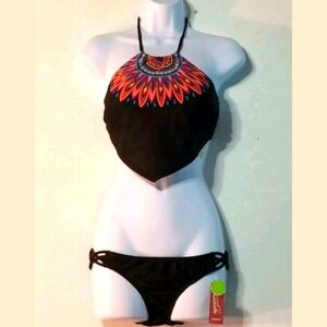 ARIZONA jrs 2 PIECE Halter Bikini  MEDIUM​ NEW